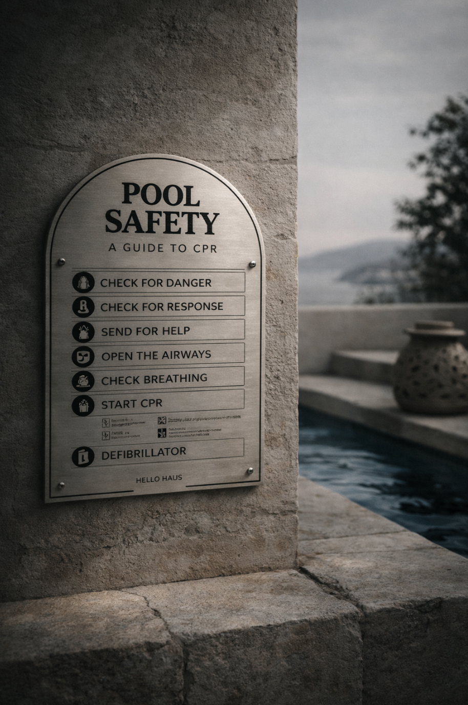 Signature Pool Safety Sign