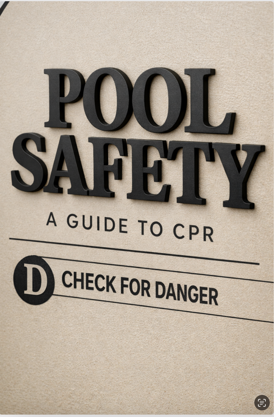 Signature Pool Safety Sign