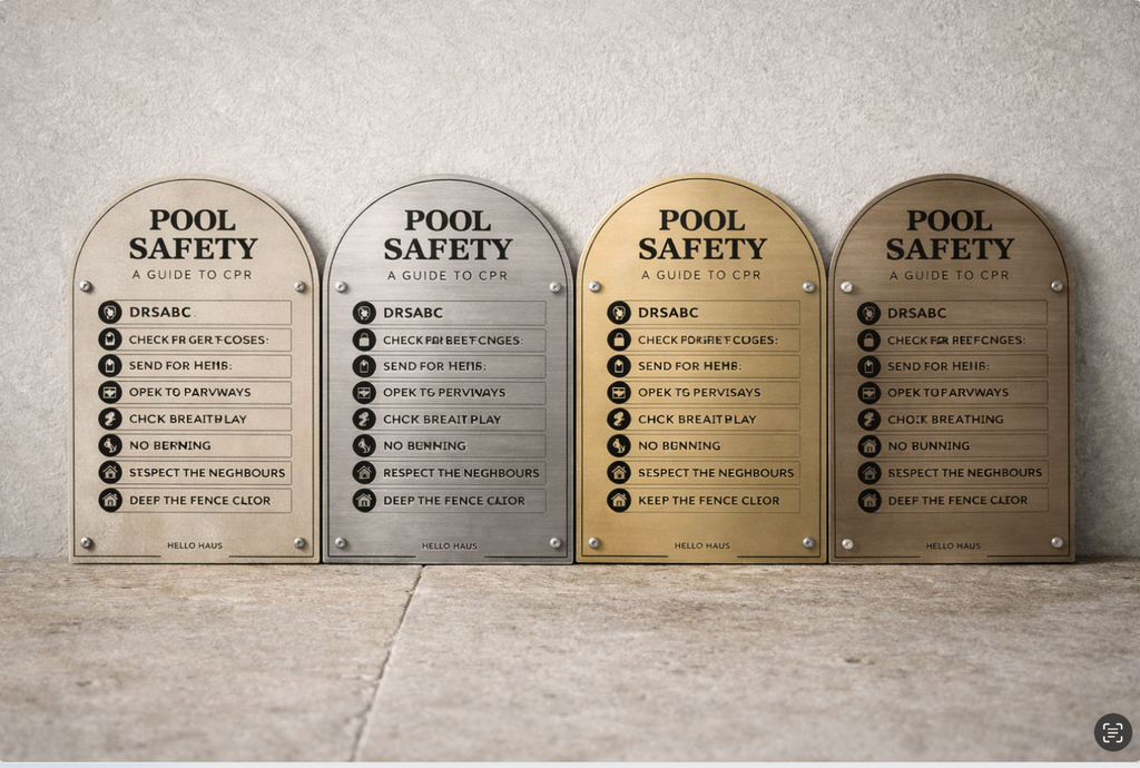 Signature Pool Safety Sign