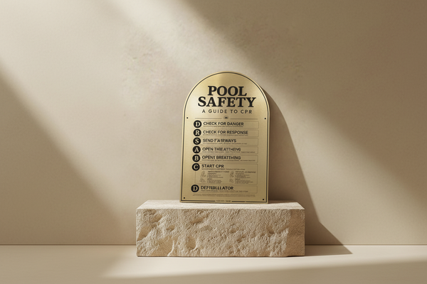 Pool Safety Sign Minimalist Setting